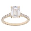 9ct Yellow Gold 2.65ct Emerald Cut Lab Grown Diamond Solitaire Ring