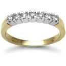 9ct Yellow Gold 0.25ct 7 Stone Diamond Half Eternity Ring