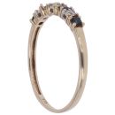 9ct Yellow Gold 0.02ct Diamond and Sapphire Fancy Ring