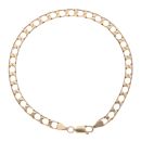 9ct Yellow Gold Square Curb Bracelet 8.5"