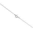 Silver Cubic Zirconia And Blue Gemstone Square Pendant And 18" Chain by Icesia
