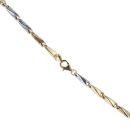 14ct Yellow And White Gold Barleycorn 24" Chain