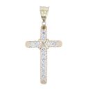 9ct Yellow Gold Cubic Zirconia Cross Pendant