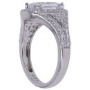 Silver Cubic Zirconia Cluster Ring By Icesia