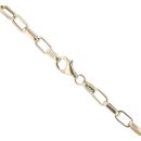 14ct Yellow Gold Greek Key Paperclip Chain 22"