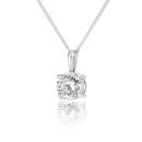 9ct White Gold 1.00ct Round Brilliant Lab Grown Diamond Solitaire Pendant