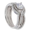 Silver Cubic Zirconia Trio Set by Icesia