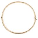 9ct Yellow Gold Flower Hinged Bangle