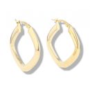 9ct Yellow Gold Plain Square Hoop Earrings