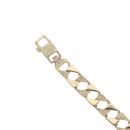 9ct Yellow Gold Square Textured Curb Bracelet 8"