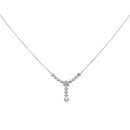 9ct White Gold Cubic Zirconia Flower Cluster Pendant and Chain 18"