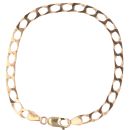 9ct Yellow Gold Square Curb Bracelet 7.5"
