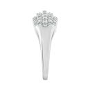 9ct White Gold Big Show Lab Grown Diamond Cluster Ring G VS