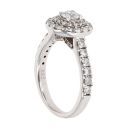 18ct White Gold 1.00ct Diamond Cluster Ring