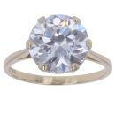 9ct Yellow Gold Cubic Zirconia Single Stone Ring