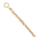 14ct Yellow And White Gold Greek Key Byzantine Bracelet 8.5"