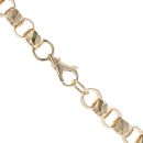 9ct Yellow Gold Patterned and Plain Belcher Chain 26"