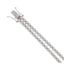 18ct White Gold 4.70ct Brilliant Cut Diamond Graduated Two Row Tennis Bracelet 7.5"