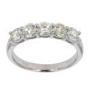 18ct White Gold 5 Stone Diamond Ring
