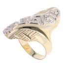 14ct Yellow And White Gold Greek Key Wave Fancy Ring