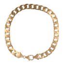 9ct Yellow Gold Square Curb Bracelet 8.5"