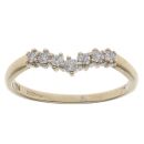 9ct Yellow Gold 0.25ct Brilliant Cut Diamond Wishbone Ring