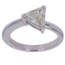 18ct White Gold 0.95ct Trillion Cut Diamond Solitaire Ring