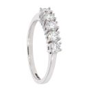 18ct White Gold Certificated 5 Stone Diamond Ring