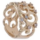 14ct Yellow Gold 0.40ct Brilliant Cut Diamond Fancy Ring
