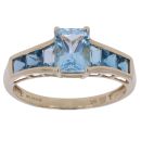 9ct Yellow Gold Blue Topaz Fancy Ring