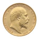 1908 Edward VII Large Head UK Half Sovereign Coin