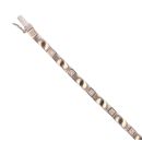 9ct White Gold 0.15ct Diamond Bracelet 7.5"