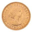 1958 Elizabeth II First Portrait UK Full Sovereign Coin