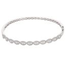 18ct White Gold 1.22ct Brilliant Cut Diamond Bangle