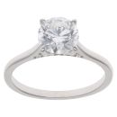 9ct White Gold 2.15ct Brilliant Cut Lab Grown Diamond Solitaire Ring