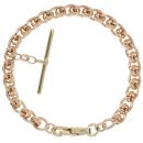 9ct Yellow Gold Rollerball T-Bar Bracelet 7.5"