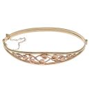 9ct Yellow and Rose Gold Clogau Patterned Tree Of Life Bangle