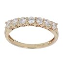 14ct Yellow Gold Cubic Zirconia Half Eternity Ring
