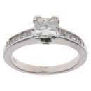 18ct White Gold 1.50ct Princess Cut Diamond Solitaire Ring