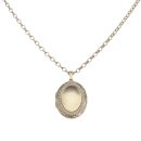 9ct Yellow Gold Patterned Oval Locket and Chain 22"