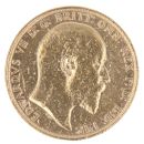 1904 Edward VII Large Head UK Full Sovereign Coin