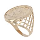 9ct Yellow Gold St George Coin Ring