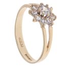 9ct Yellow Gold Cubic Zirconia Cluster Ring