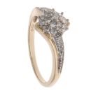 9ct Yellow Gold 0.33ct Brilliant Cut Diamond Cluster Ring