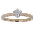 18ct Yellow Gold 0.33ct Brilliant Cut Diamond Solitaire Ring