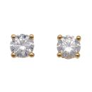 18ct Yellow Gold 0.50ct Brilliant Cut Diamond Solitaire Earrings