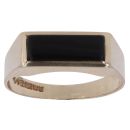 9ct Yellow Gold Onyx Rectangle Signet Ring