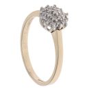 9ct Yellow Gold 0.20ct Diamond Cluster Ring