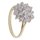 9ct Yellow Gold Cubic Zirconia Cluster Ring