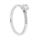 18ct White Gold Certificated Diamond Solitaire Ring